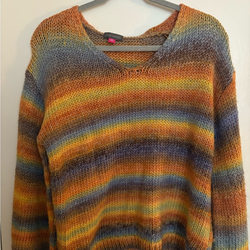 Vince Camuto Multicolor V-Neck Sweater